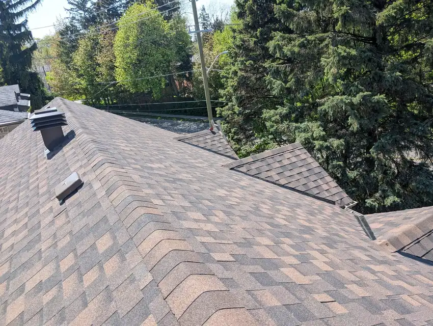 Completed shingle roof replacement project in North York