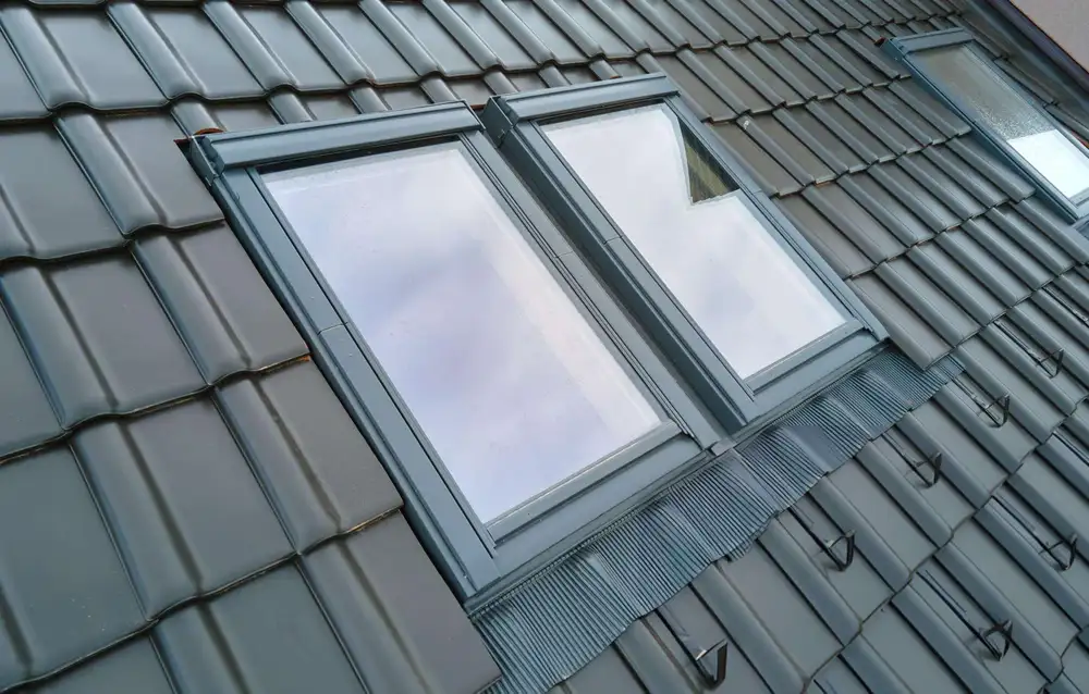Modern skylight on a finished Toronto roof