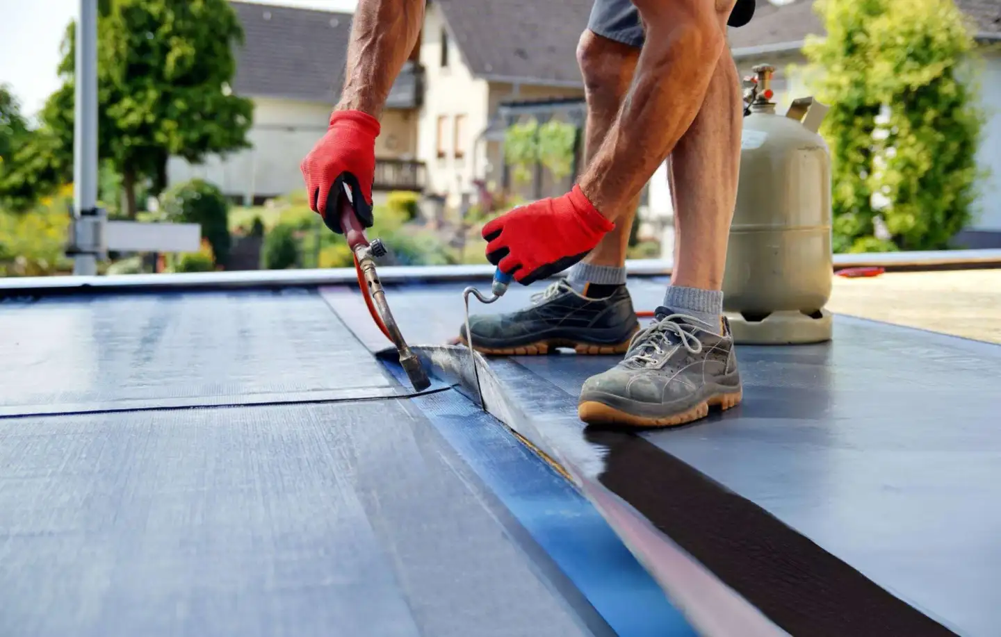 Flat roofing system installed on a Toronto property